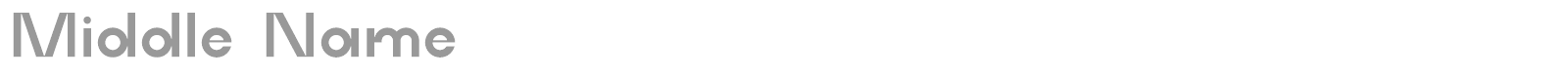 Middle Name font preview